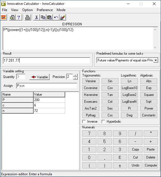 Click to view Innovative calculator - InnoCalculator 1.1.28 screenshot
